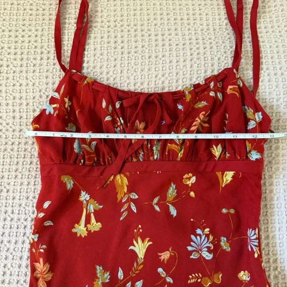 Reformation Camira Crepe Midi-Dress in Borsa Floral Red | Size 0 - Picture 13 of 14